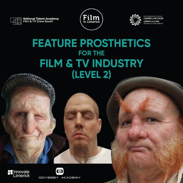 Interested in a workshop on feature prosthetics?

We're enrolling for a Feature Prosthetics for the Film & TV Industry (Level 2) workshop, which starts in September and is delivered by our industry partner Odyssey Studios. The fully-funded 10-day programme will cover the design, fabrication, and application of augmented facial feature prostheses and the development of complex 3-dimensional facial features and character prosthetics. This will equip you with work-ready skills for applying safe life casting techniques in film and TV.

Places are limited, and applications close on Monday, 22nd August. For more information, go to collegeofFET.ie/film 

This programme is brought to you in partnership with the National Talent Academy Film & TV (South) and Innovate Limerick through Film in Limerick.

#FindTheBestInYou #CollegeofFET #film #tv #prostheticsforfilm #filmtvcareers #skills #industrypartnerships #workreadyskills #pathways #fullyfundedtraining #limerick #clare #midwest